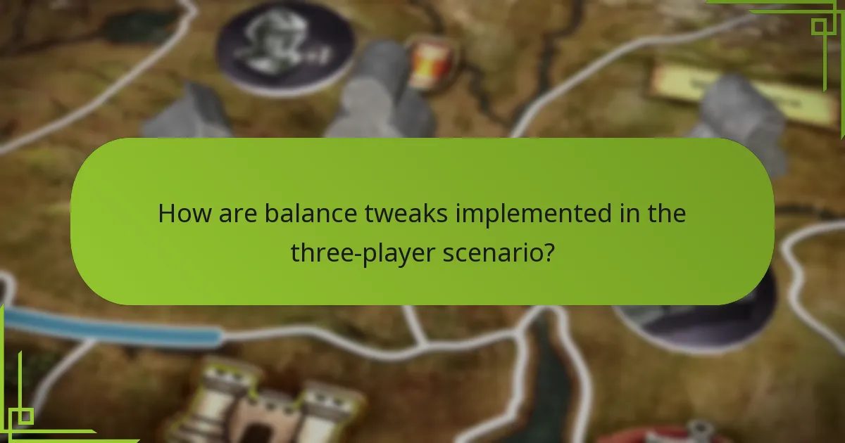 What unique rules apply to the three-player scenario?