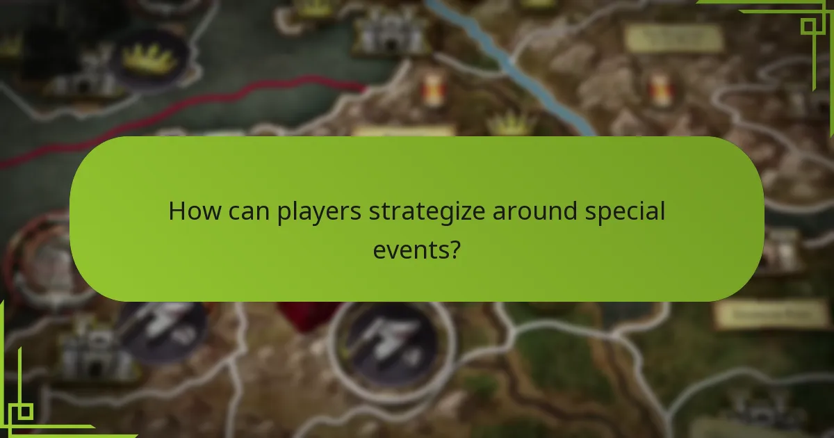 When do special events occur during gameplay?
