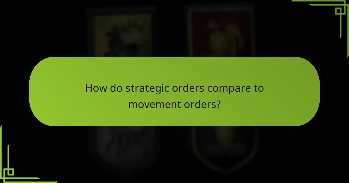 How do strategic orders function in the Game of Thrones board game?