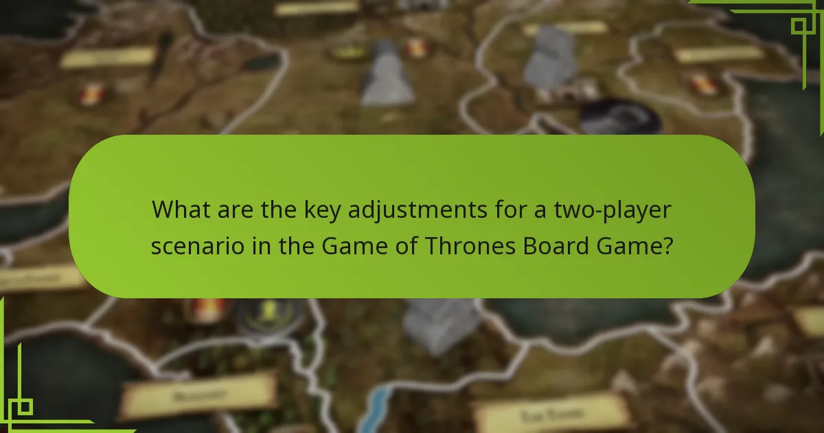 What setup changes are necessary for a two-player game?