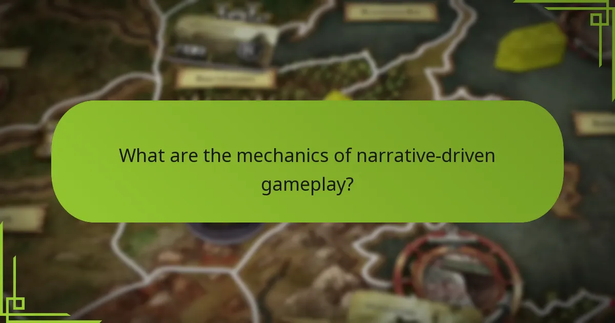 What are the mechanics of narrative-driven gameplay?