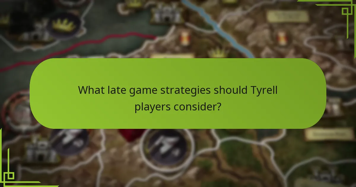 Which Tyrell House strategies are most effective against other houses?
