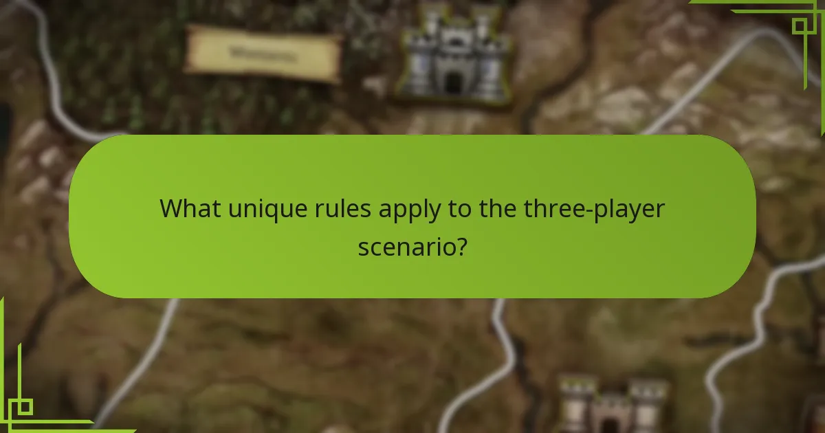 What are the differences between three-player and other player counts?